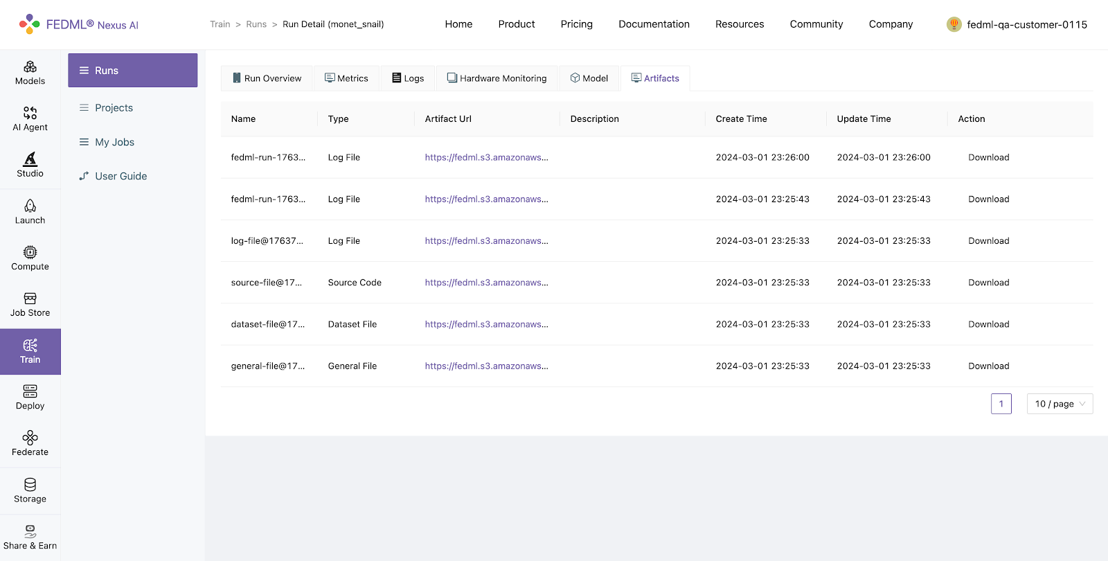 Serverless Training Cloud Service on FEDML Nexus AI with Seamless Experimental Tracking