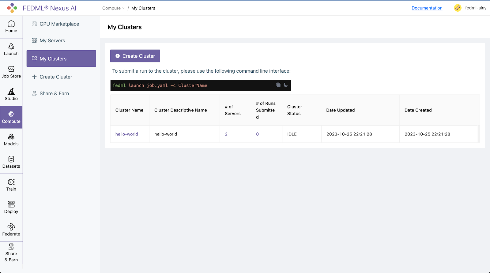 Serverless Training Cloud Service on FEDML Nexus AI with Seamless Experimental Tracking