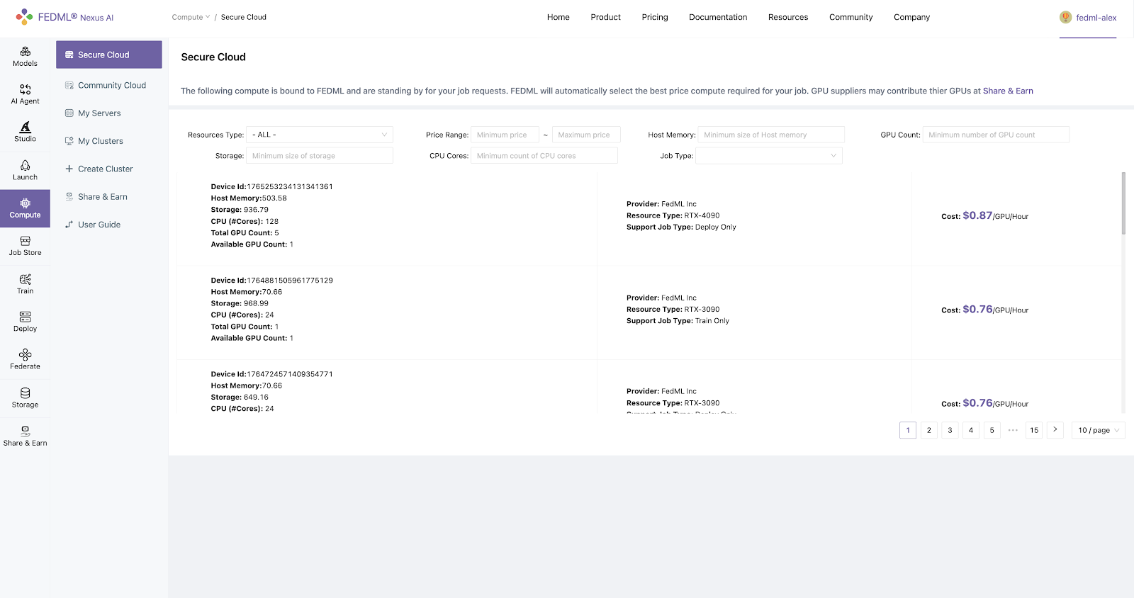 Serverless Training Cloud Service on FEDML Nexus AI with Seamless Experimental Tracking