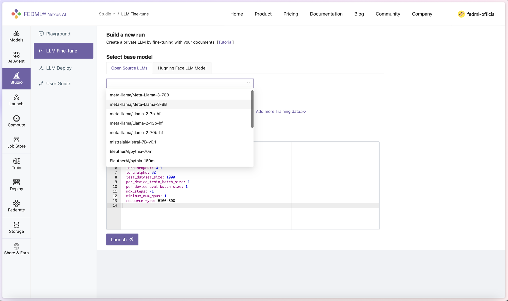 Zero-code and Serverless Llama3 Fine-tuning Powered by FEDML Nexus AI