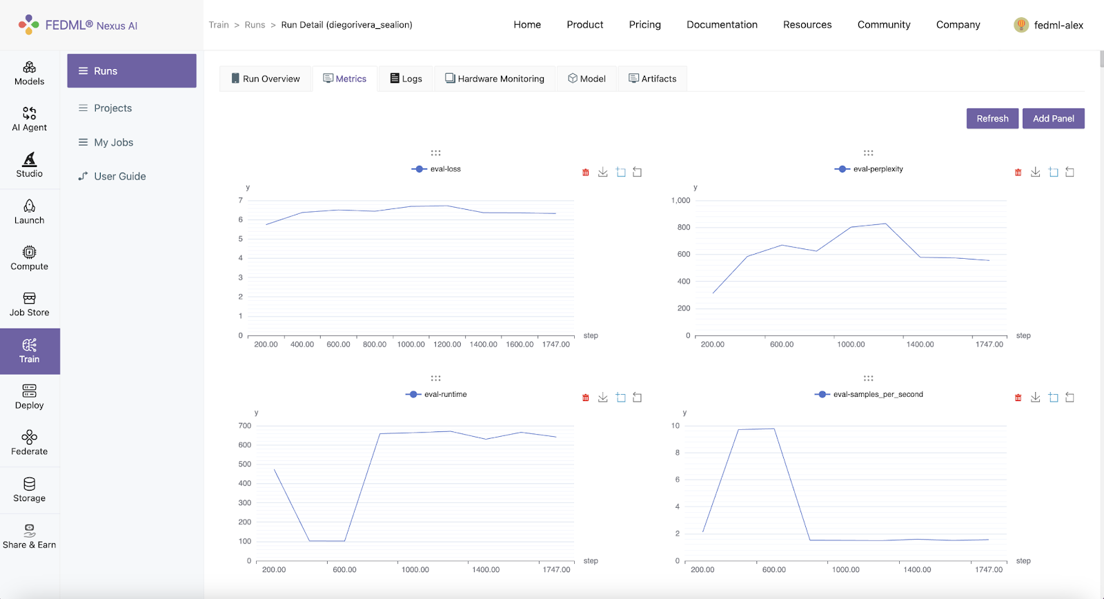 Serverless Training Cloud Service on FEDML Nexus AI with Seamless Experimental Tracking