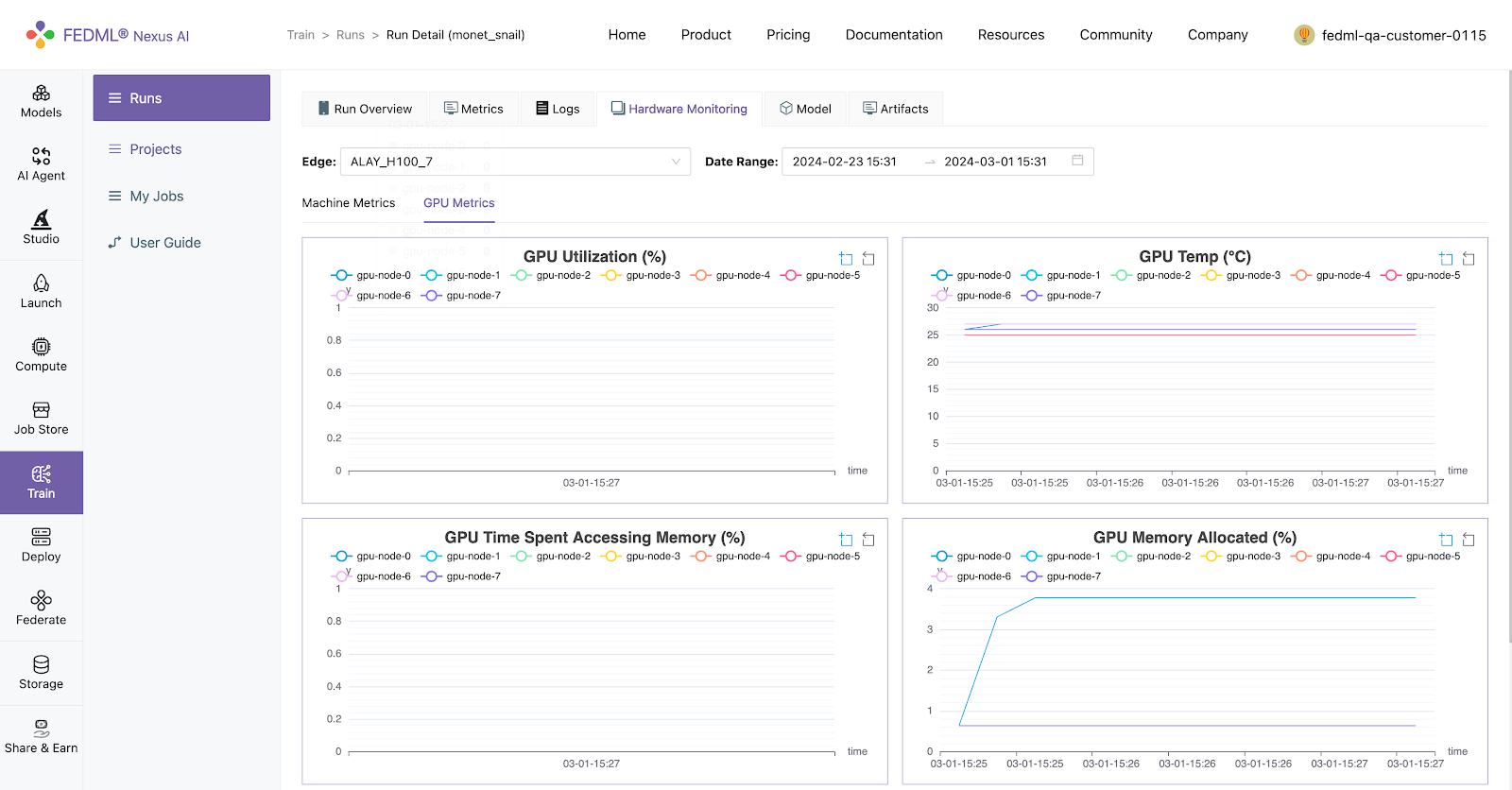 Serverless Training Cloud Service on FEDML Nexus AI with Seamless Experimental Tracking