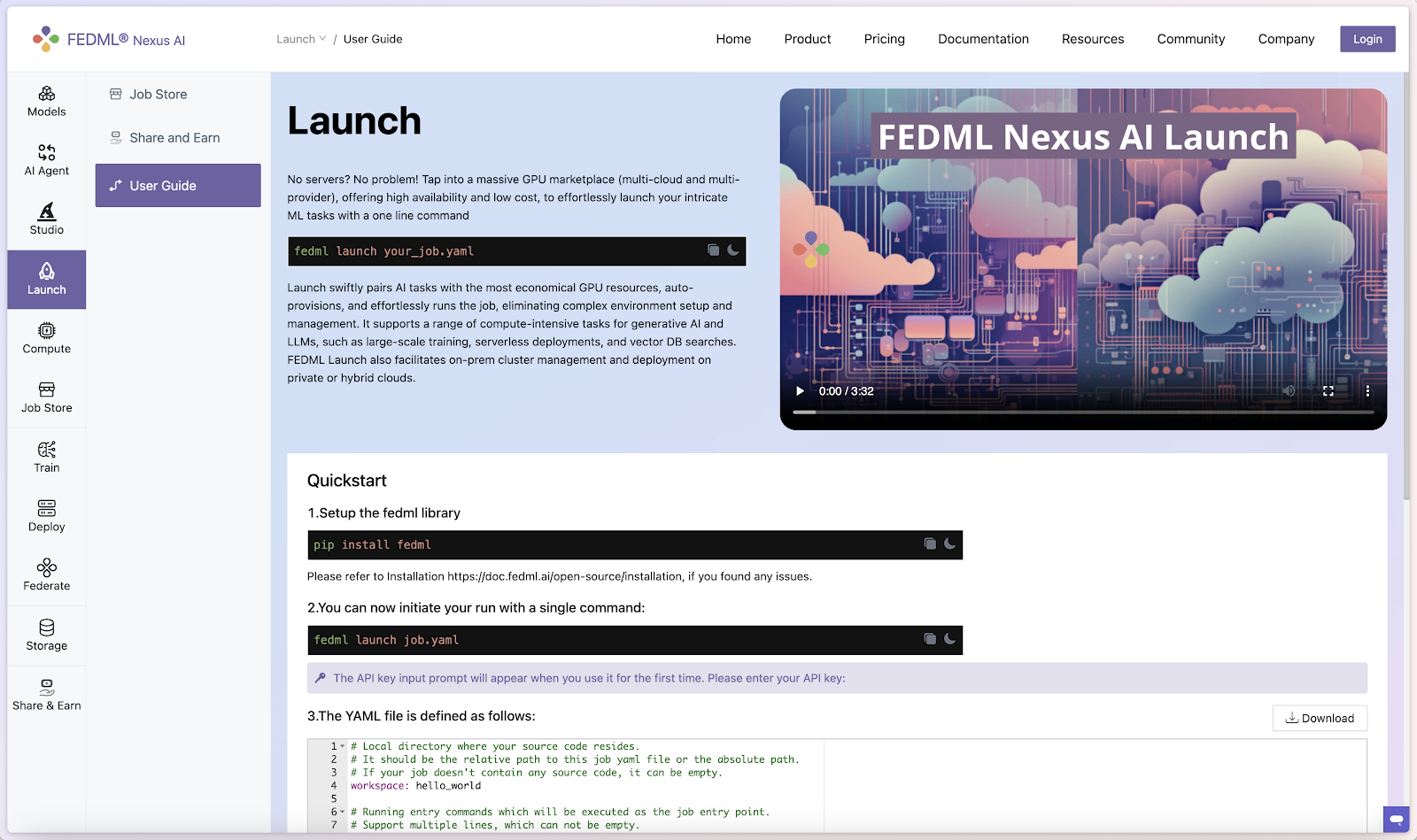 FEDML Launch - Run Any GenAI Jobs on Globally Distributed GPU Cloud:  Pre-training, Fine-tuning, Federated Learning, and Beyond