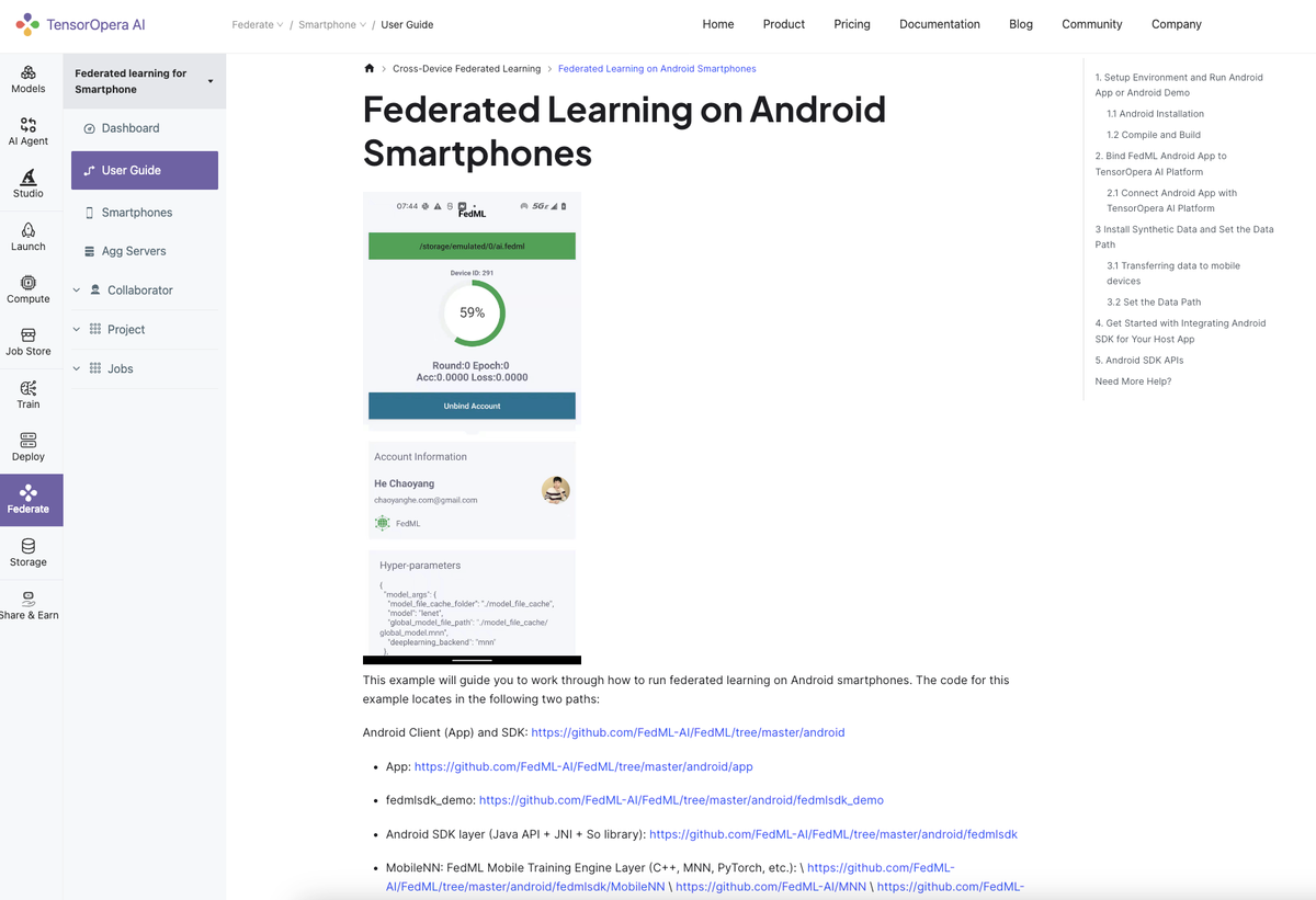 How to use FEDML Federate Smartphone
